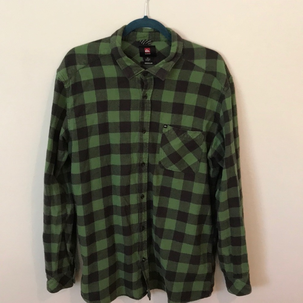 Quicksilver green flannel